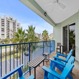 Plenty of seating on the balcony