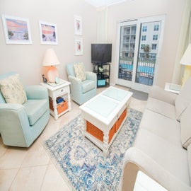 Living Room with a Sofa and Two Accent Chairs