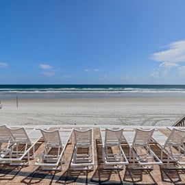 Beach front lounging