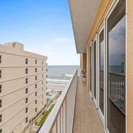 Spacious Balcony and Ocean View